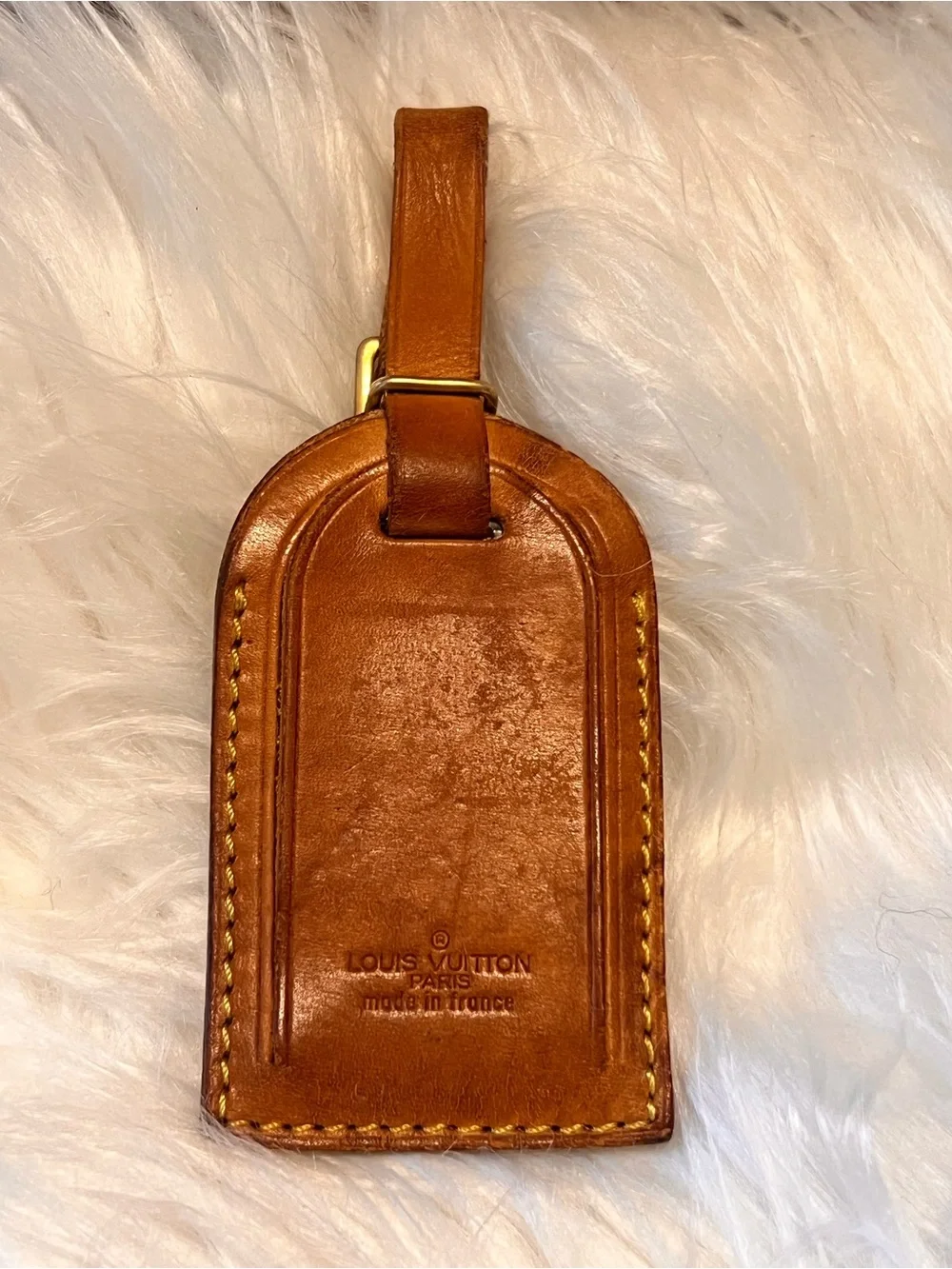 Louis Vuitton vachetta leather Luggage Tag